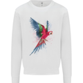 A Colourful Parrot Mens Sweatshirt Jumper White