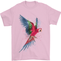A Colourful Parrot Mens T-Shirt 100% Cotton Light Pink