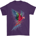 A Colourful Parrot Mens T-Shirt 100% Cotton Purple