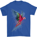 A Colourful Parrot Mens T-Shirt 100% Cotton Royal Blue