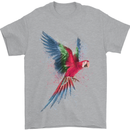 A Colourful Parrot Mens T-Shirt 100% Cotton Sports Grey