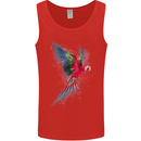 A Colourful Parrot Mens Vest Tank Top Red