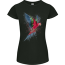 A Colourful Parrot Womens Petite Cut T-Shirt Black