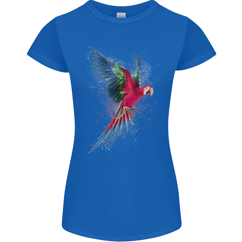 A Colourful Parrot Womens Petite Cut T-Shirt Royal Blue