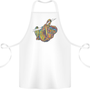 A Colourful Sloth on a Branch Cotton Apron 100% Organic White