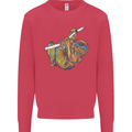 A Colourful Sloth on a Branch Mens Sweatshirt Jumper Heliconia