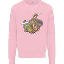A Colourful Sloth on a Branch Mens Sweatshirt Jumper Light Pink
