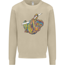 A Colourful Sloth on a Branch Mens Sweatshirt Jumper Sand