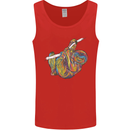 A Colourful Sloth on a Branch Mens Vest Tank Top Red