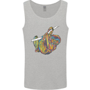 A Colourful Sloth on a Branch Mens Vest Tank Top Sports Grey