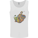 A Colourful Sloth on a Branch Mens Vest Tank Top White