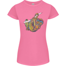 A Colourful Sloth on a Branch Womens Petite Cut T-Shirt Azalea