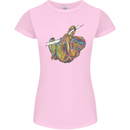 A Colourful Sloth on a Branch Womens Petite Cut T-Shirt Light Pink