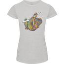 A Colourful Sloth on a Branch Womens Petite Cut T-Shirt Sports Grey