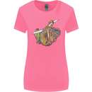 A Colourful Sloth on a Branch Womens Wider Cut T-Shirt Azalea