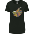 A Colourful Sloth on a Branch Womens Wider Cut T-Shirt Black