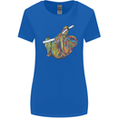 A Colourful Sloth on a Branch Womens Wider Cut T-Shirt Royal Blue