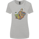 A Colourful Sloth on a Branch Womens Wider Cut T-Shirt Sports Grey