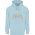 A Colourful Turtle Animals Ecology Ocean Childrens Kids Hoodie Light Blue
