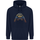 A Colourful Turtle Animals Ecology Ocean Childrens Kids Hoodie Navy Blue