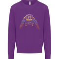A Colourful Turtle Animals Ecology Ocean Kids Sweatshirt Jumper Purple