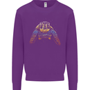A Colourful Turtle Animals Ecology Ocean Kids Sweatshirt Jumper Purple