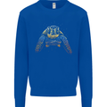 A Colourful Turtle Animals Ecology Ocean Kids Sweatshirt Jumper Royal Blue