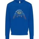 A Colourful Turtle Animals Ecology Ocean Kids Sweatshirt Jumper Royal Blue