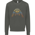 A Colourful Turtle Animals Ecology Ocean Kids Sweatshirt Jumper Storm Grey