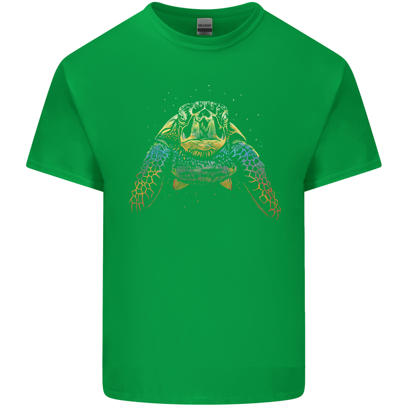 A Colourful Turtle Animals Ecology Ocean Kids T-Shirt Childrens Irish Green