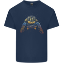 A Colourful Turtle Animals Ecology Ocean Kids T-Shirt Childrens Navy Blue