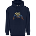 A Colourful Turtle Animals Ecology Ocean Mens 80% Cotton Hoodie Navy Blue