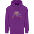 A Colourful Turtle Animals Ecology Ocean Mens 80% Cotton Hoodie Purple