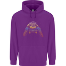 A Colourful Turtle Animals Ecology Ocean Mens 80% Cotton Hoodie Purple