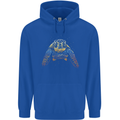 A Colourful Turtle Animals Ecology Ocean Mens 80% Cotton Hoodie Royal Blue