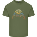 A Colourful Turtle Animals Ecology Ocean Mens Cotton T-Shirt Tee Top Military Green