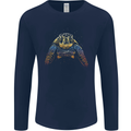 A Colourful Turtle Animals Ecology Ocean Mens Long Sleeve T-Shirt Navy Blue