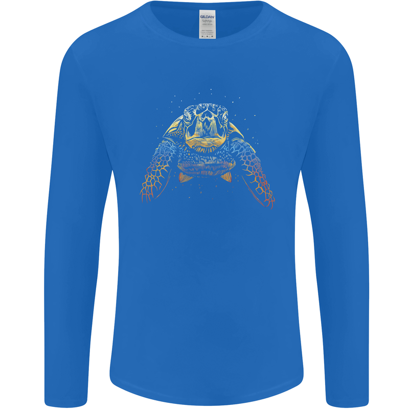 A Colourful Turtle Animals Ecology Ocean Mens Long Sleeve T-Shirt Royal Blue