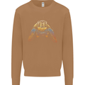 A Colourful Turtle Animals Ecology Ocean Mens Sweatshirt Jumper Caramel Latte