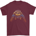 A Colourful Turtle Animals Ecology Ocean Mens T-Shirt Cotton Gildan Maroon