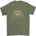 A Colourful Turtle Animals Ecology Ocean Mens T-Shirt Cotton Gildan Military Green