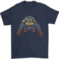 A Colourful Turtle Animals Ecology Ocean Mens T-Shirt Cotton Gildan Navy Blue