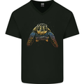A Colourful Turtle Animals Ecology Ocean Mens V-Neck Cotton T-Shirt Black