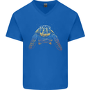 A Colourful Turtle Animals Ecology Ocean Mens V-Neck Cotton T-Shirt Royal Blue
