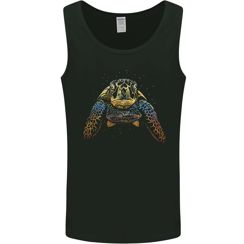 A Colourful Turtle Animals Ecology Ocean Mens Vest Tank Top Black