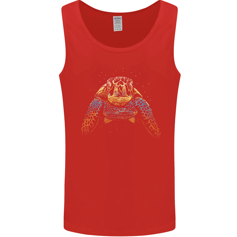 A Colourful Turtle Animals Ecology Ocean Mens Vest Tank Top Red