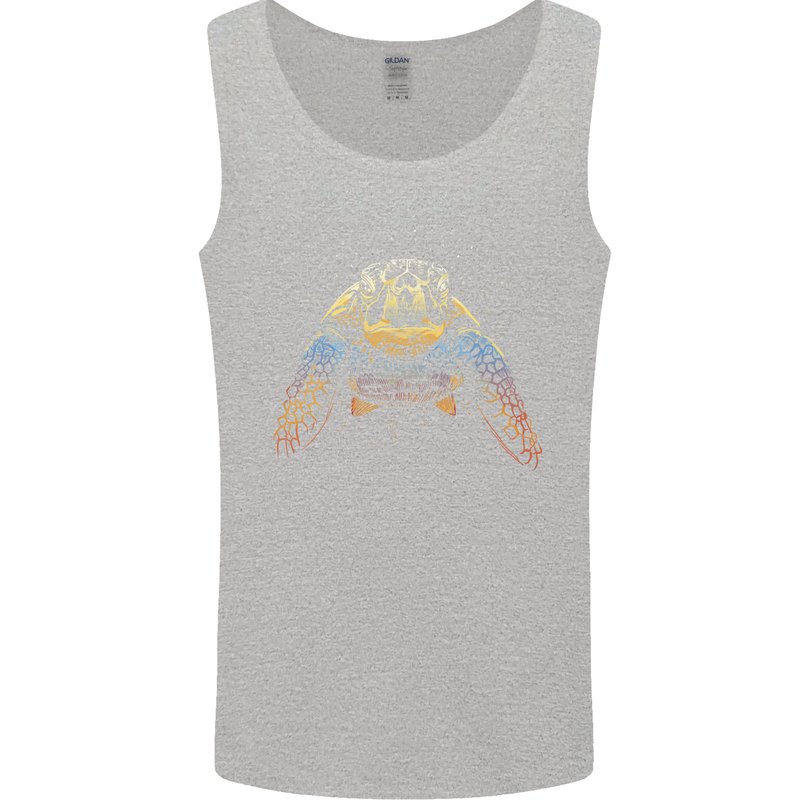 A Colourful Turtle Animals Ecology Ocean Mens Vest Tank Top Sports Grey