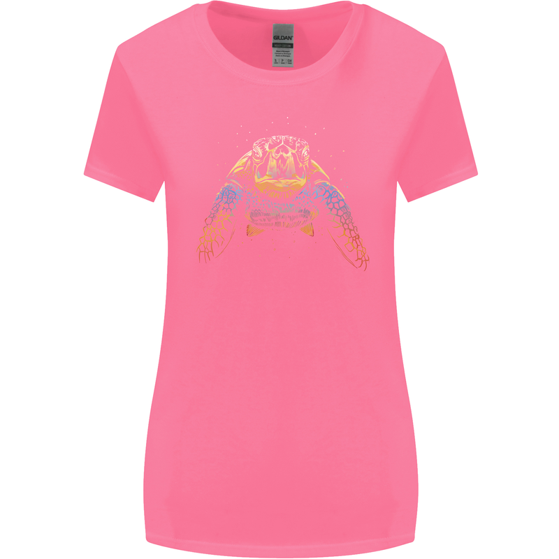 A Colourful Turtle Animals Ecology Ocean Womens Wider Cut T-Shirt Azalea