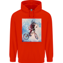 A Cool BMX Design Childrens Kids Hoodie Bright Red
