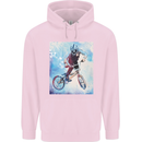A Cool BMX Design Childrens Kids Hoodie Light Pink
